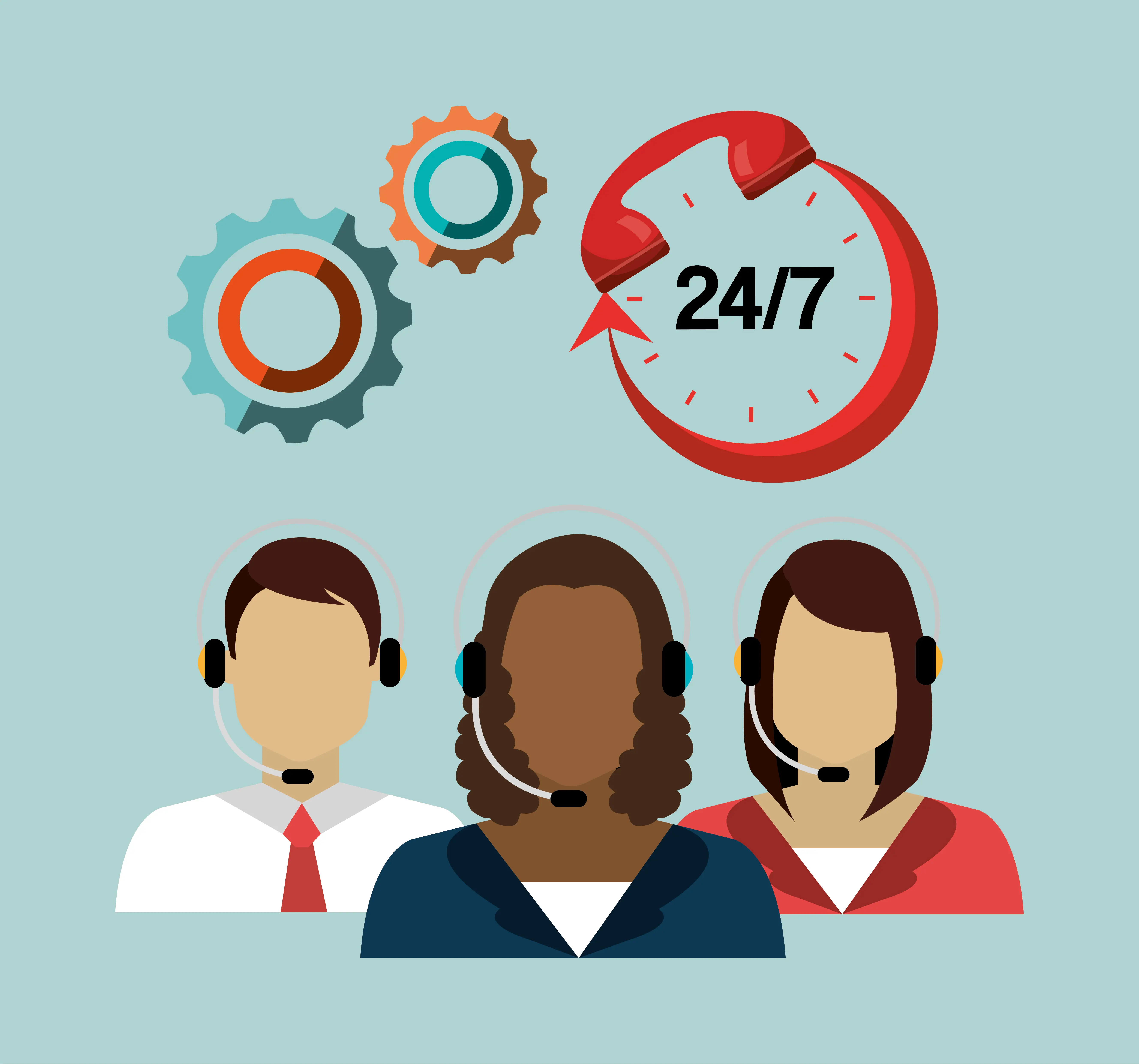 24/7 mental health support illustration